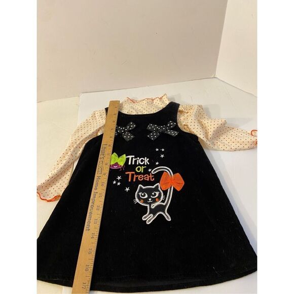 Holiday edition dress Halloween size 18m black orange cat new Trick or Treat - Picture 5 of 5